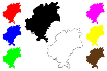  Guiyang City (People's Republic of China, Guizhou Province) map vector illustration, scribble sketch City of Kuei-yang or Kweiyang map