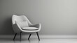 Immerse yourself in the superb cleanliness of this grey chair showcased in a stunning studio environment. AI generative.