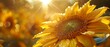 Sunflower head, close up, bright yellow, detailed seeds, natural backlight