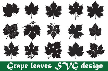 Grape leaves SVG design