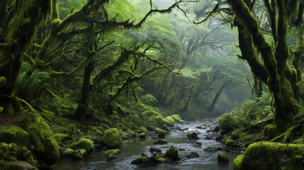 Wall Mural - stream in the forest.