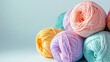Colorful Balls Of Yarn For Knitting And Crocheting