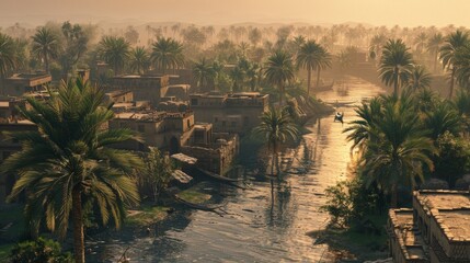 Poster - mesopotamia build hard working epic scene