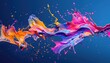Abstract Paint Splatter, Dynamic and colorful paint splatter textures, great for adding energy and movement to digital artworks or creative project