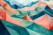 Abstract background of colorful origami paper, low poly origami style