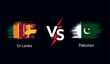 Sri Lanka vs Pakistan flag Vector Design