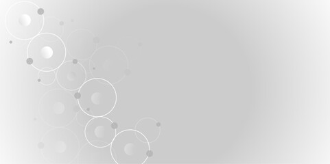 Vectors Geometric circuit dots and lines connection for communication technology and social network concept background.