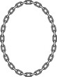 oval chain frame with copy space for text or design
