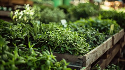 Wall Mural - Organic herbs on the market.