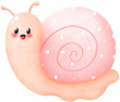 Snail with pink spiral shell