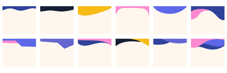 Wall Mural - compilation of assorted shapes suitable for headers or footers on square posts or websites. creative