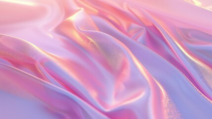 Wall Mural - An airy, pink pastel background with a holographic overlay that diffuses light, creating a dreamy, soft-focus effect. 
