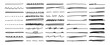 Hand drawn scribble lines. Swift crossed and wavy underlines by pen, pencil, marker. Vector strokes isolated on white background.