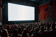 © gankevstock - Audience engrossed in a film at a spacious modern cinema
