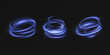 Abstract vector light lines swirling in a whirl. Light simulation of line movement. Light trail from the ring. Illuminated podium for promotional products.	