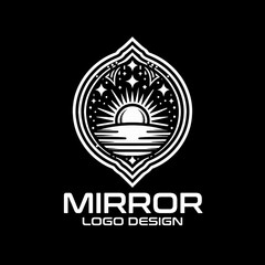 Wall Mural - Mirror Vector Logo Design