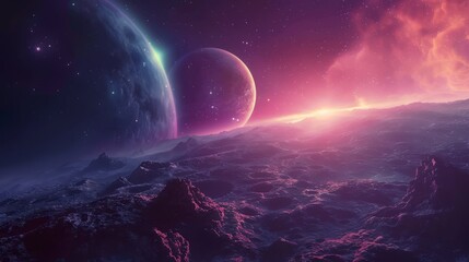 universe filled with stars, nebula and galaxy. colorful space background with stars. beauty of deep 