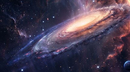 universe filled with stars, nebula and galaxy. colorful space background with stars. beauty of deep 