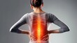 Conceptual Image of Spinal Pain in Woman