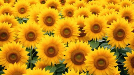 Sticker - Vibrant Sunflower Field in Full Bloom