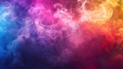 Wall Mural - Transparent smoke in an abstract template color flyer.