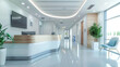©  Mohammad Xte - Hospital waiting room with reception counter at medical facility