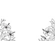 © NORICO - 花のラインアートフレーム