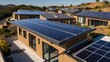 Photovoltaic panels on the roof . Roof Of Solar Panels.