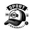illustration design logo a sport hat on white background