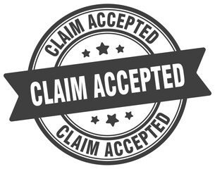 claim accepted stamp. claim accepted label on transparent background. round sign