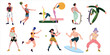 © Boy - Vibrant illustrations depict various Olympic and fitness activities, showing athletes performing different sports.