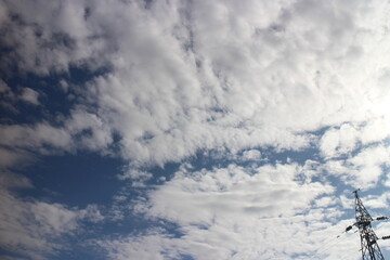 blue sky with beautiful natural white clouds