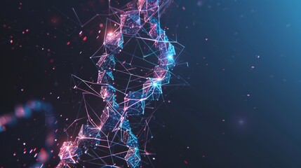 Leinwandbilder - DNA graph with futuristic elements in science theme