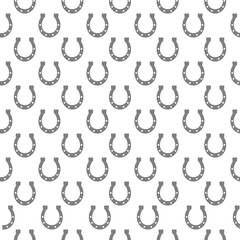 Horseshoes seamless pattern isolated on white background