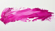 Magenta pink paint brush stroke on a pure white background