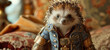 Noble Hedgehog Dressed in Elaborate Historical Costume