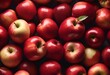 Group of ripe, red apples,