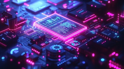 Leinwandbilder - Concept of software development isometric. Process of coding, optimization, debugging programs and code for laptops, phones, tablets. Apps for coding, programming, and debugging. Banner for computer