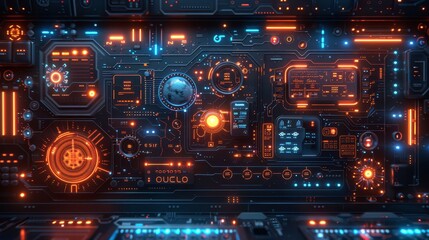 Aufkleber - Designing a frame or border for kids' technology classes. Career education in STEM fields. Programming, web, game design, AI, online courses. Engineering graphic elements Banner.