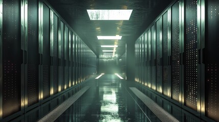 Leinwandbilder - Data center of a CPU in 3D.