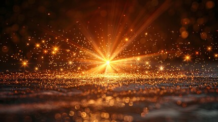 Poster - A transparent sun flare effect with a star burst. Modern illustration.