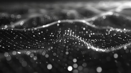 Leinwandbilder - The future is futuristic with futuristic dots and lines. The future is futuristic with futuristic black abstract grids. The future is futuristic with futuristic white abstract grids. Artificial
