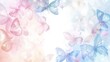 Whimsical Butterflies and Flowers Pastel Background for Serene Design