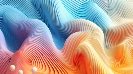 Leinwandbilder - In halftone, 3D, gradients, ball shapes. Modern geometric illustration.