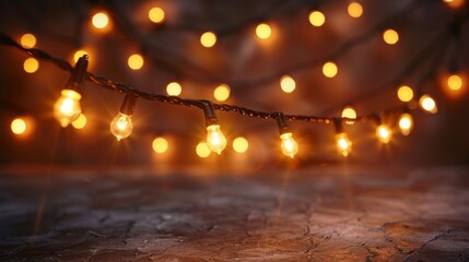 Poster - Colorful garlands, lights effects for Christmas decorations. Holiday lights for Xmas.