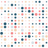 Fototapeta Niebo - Scandi style polka dot pattern background 