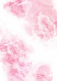 Fototapeta Niebo - pastel pink hand painted watercolour background