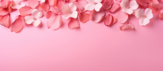 Aufkleber - Pink petals on a pink background