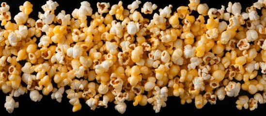 Aufkleber - Close-up of corn seeds against dark backdrop