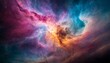 colorful space galaxy cloud nebula, showcasing vibrant hues and swirling patterns reminiscent of cosmic wonder backgroun